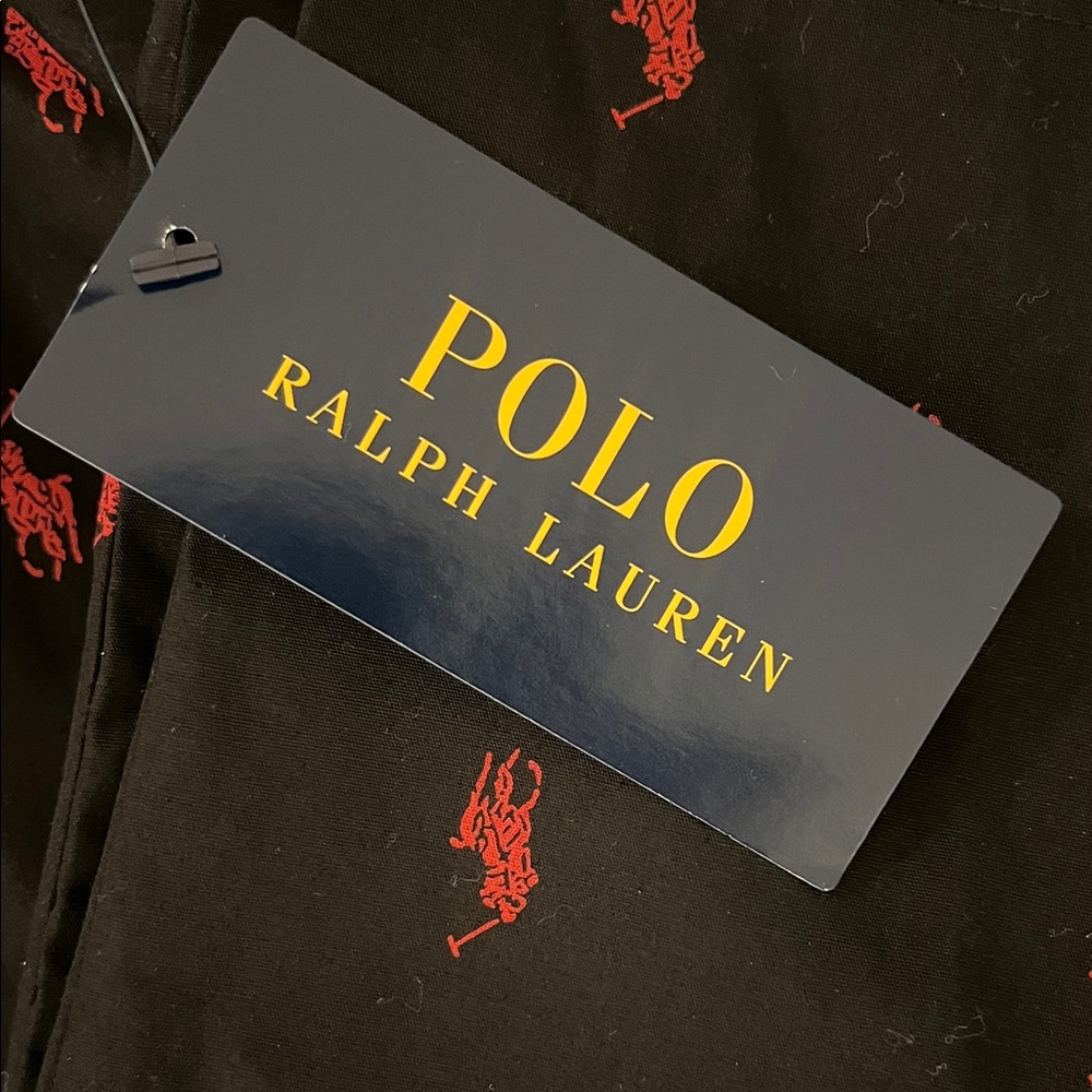 Polo Ralph Lauren Black Pajama Pants with Red Logo Men’s XL - Picture 3 of 8